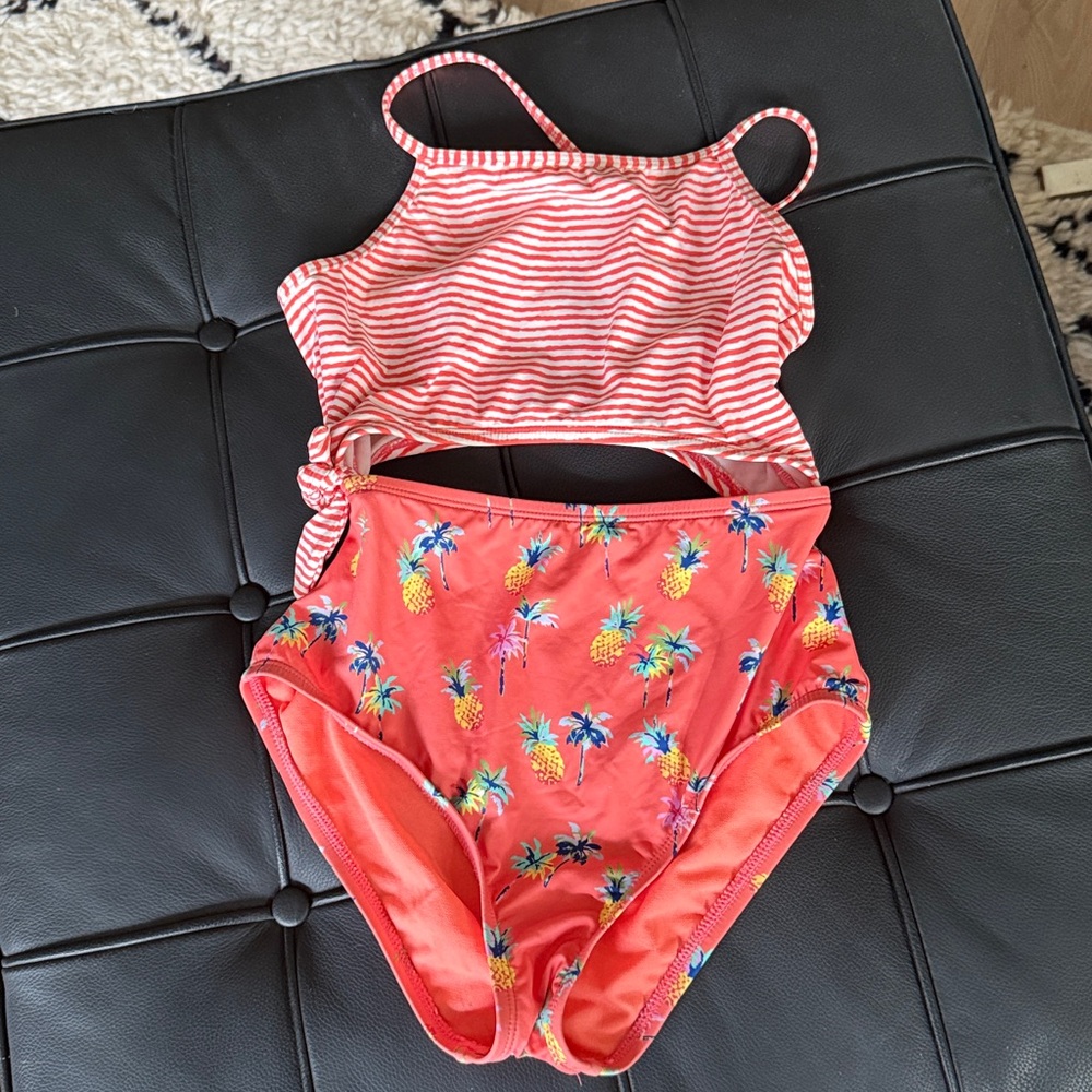 Hobie Striped and Floral One-Piece Swimsuit